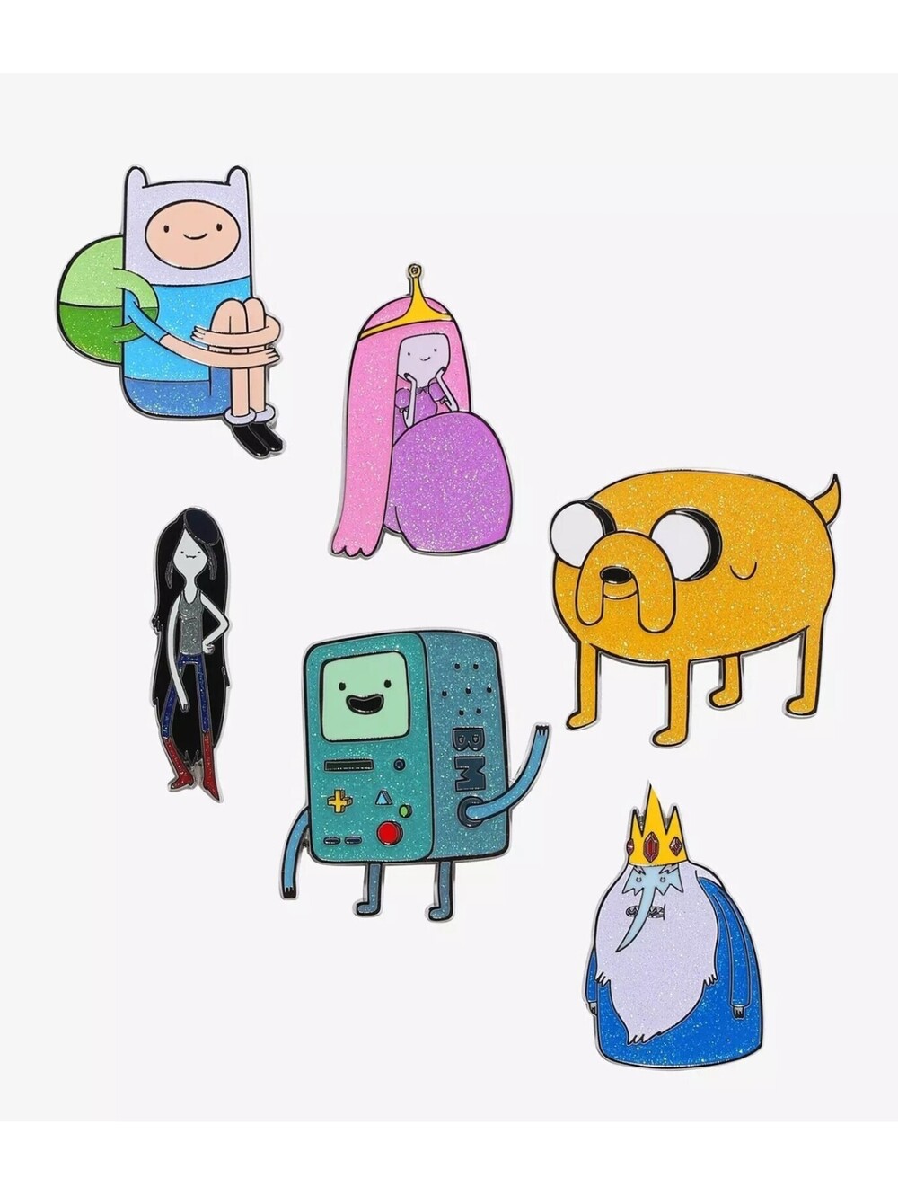 Adventure Time Character Glitter Blind Box Enamel Pin Full set 6